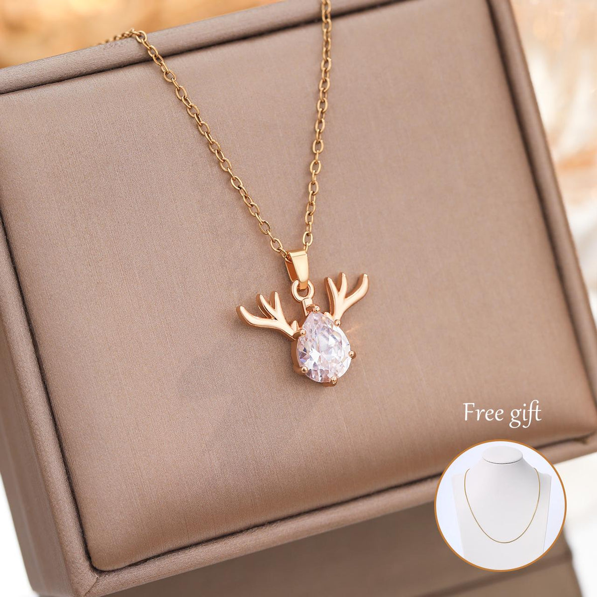 Copper Rose Section Zircon Gold Plated Pendant