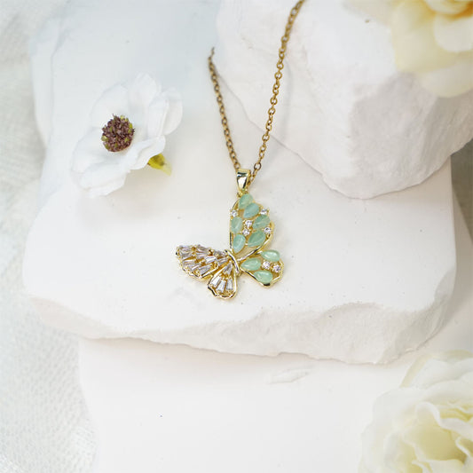 Butterfly Pendant 18k Gold Plated