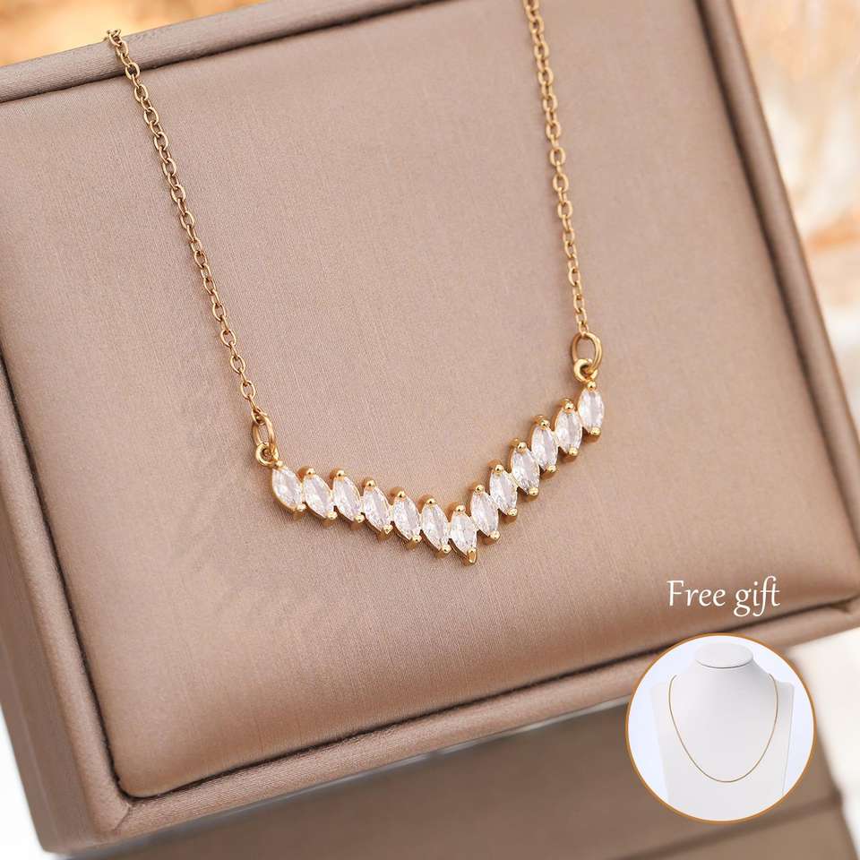 Jewelry 18K Gold Plated Link Chain Necklace