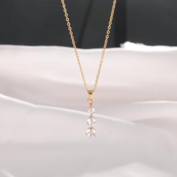 Full Zircon Pendant Luxury Necklace