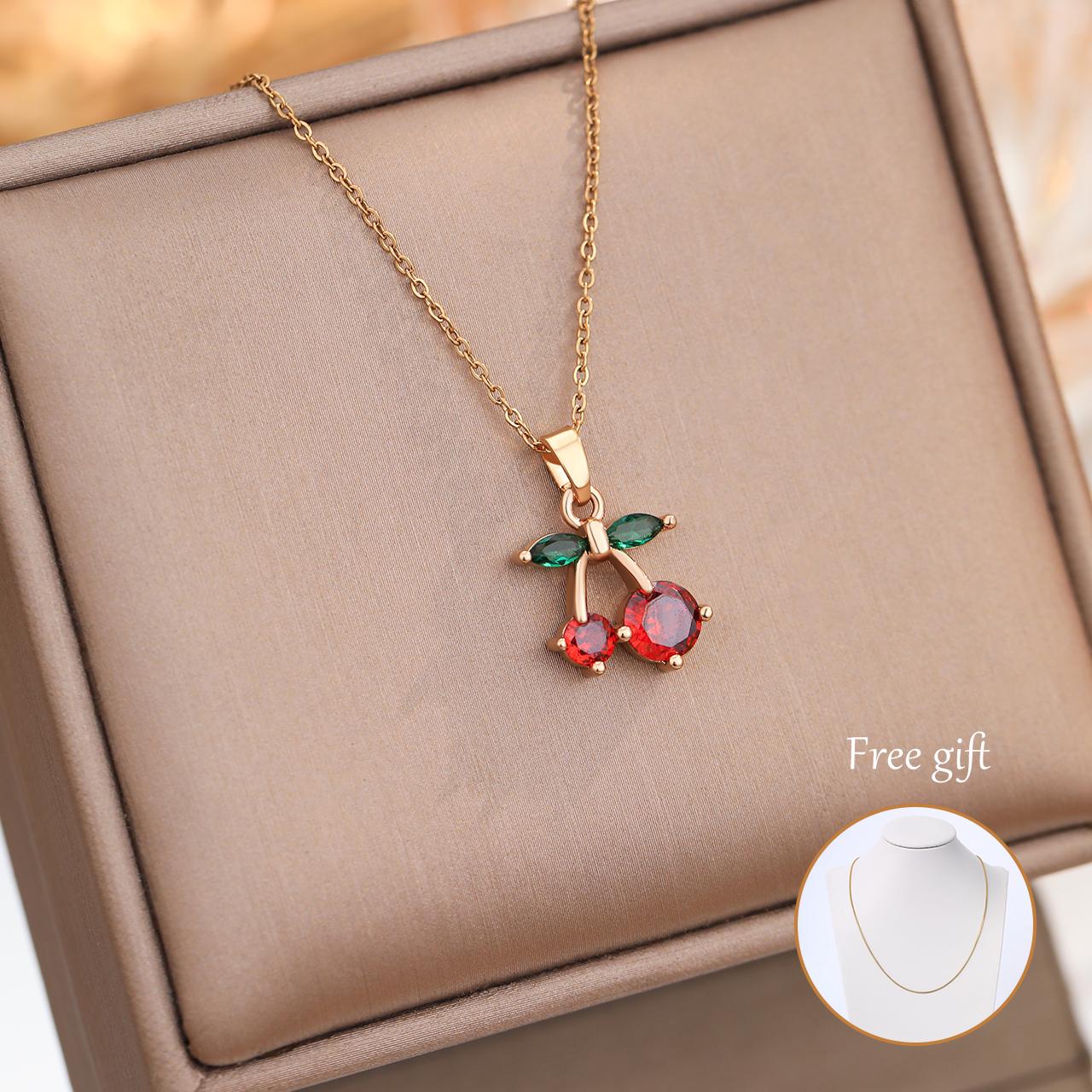 Simple Lucky Stainless Steel Chain Creative Design Radish Pendant Necklace for Blind Box Festival Gifts
