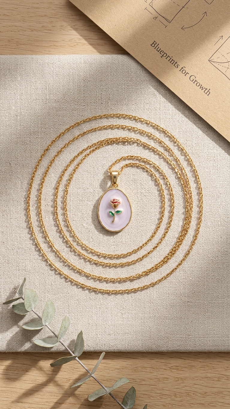 Oil Painting Style Flower Necklace Light Luxury Niche Design High-end New Pearl Pendant